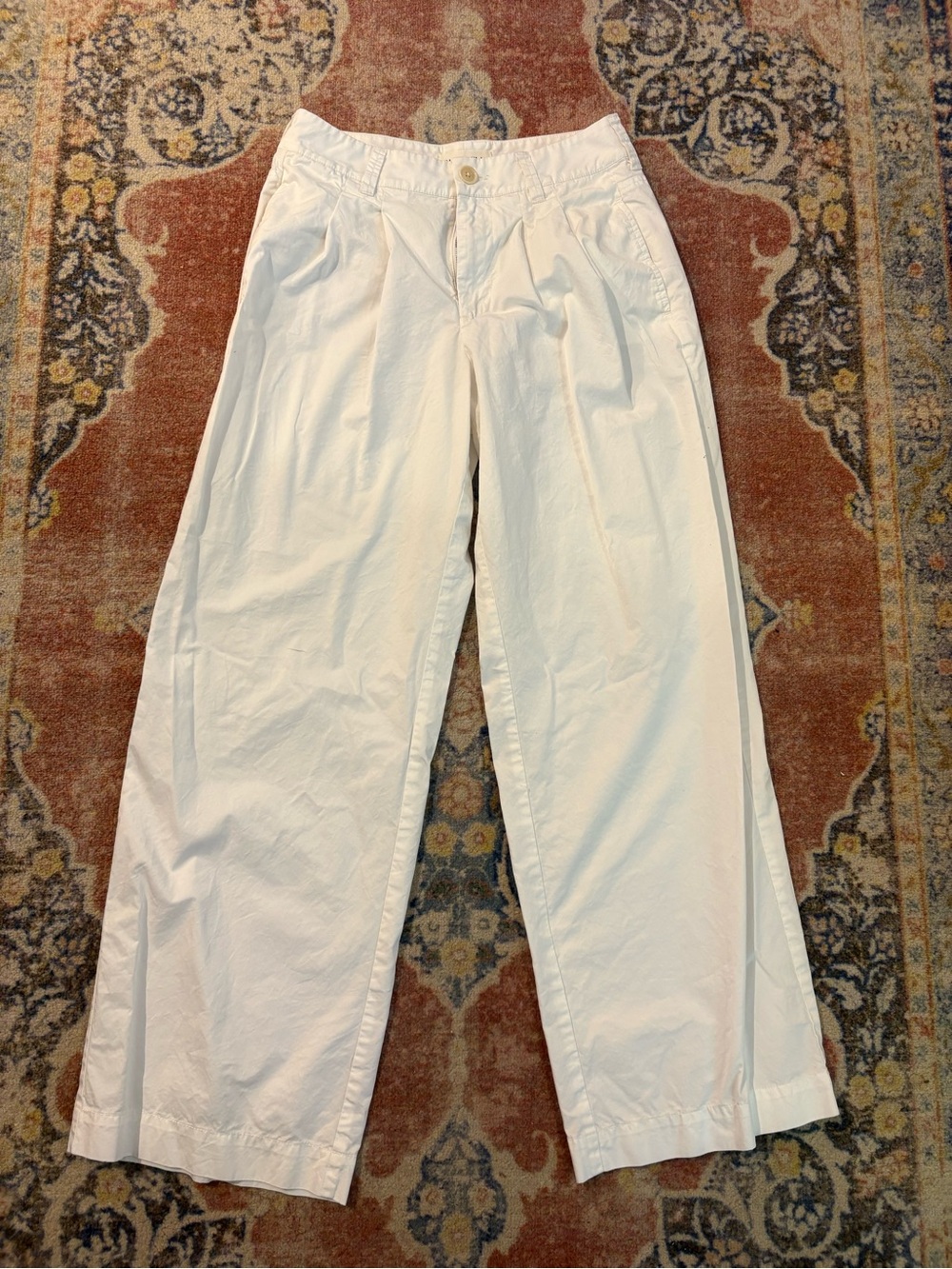 Alex Mill Wide-Leg Trousers in White